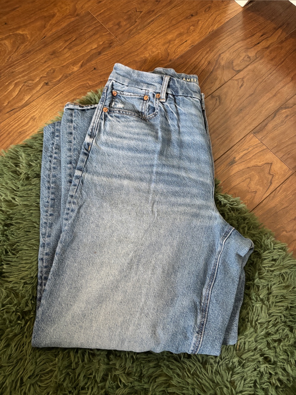 American Eagle Curvy Baggy Straight Jean
